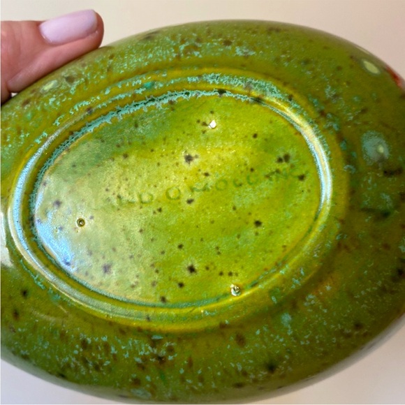 ⏰Mid Century Large Beautifully Unique Ceramic Egg (Trinket Holder), Hand-Stamped - Picture 4 of 9